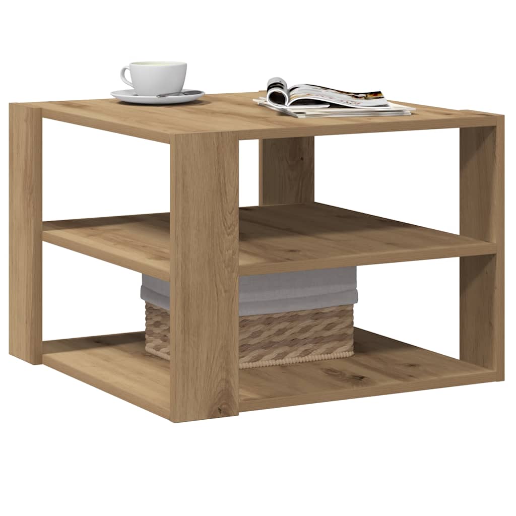 Coffee Table Artisan Oak 58x58x40 cm Engineered Wood