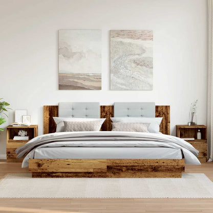 Bedside Cabinets 2 pcs Old Wood 40x40x50 cm Engineered Wood