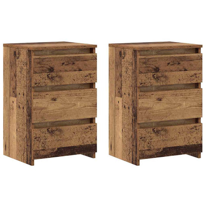 Bedside Cabinets 2 pcs Old Wood 40x35x62.5 cm Engineered Wood