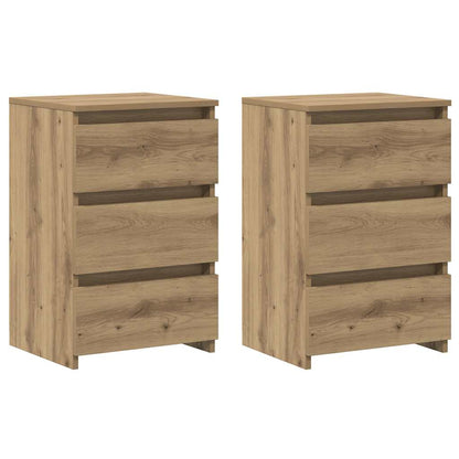 Bedside Cabinets 2 pcs Artisan Oak 40x35x62.5cm Engineered Wood