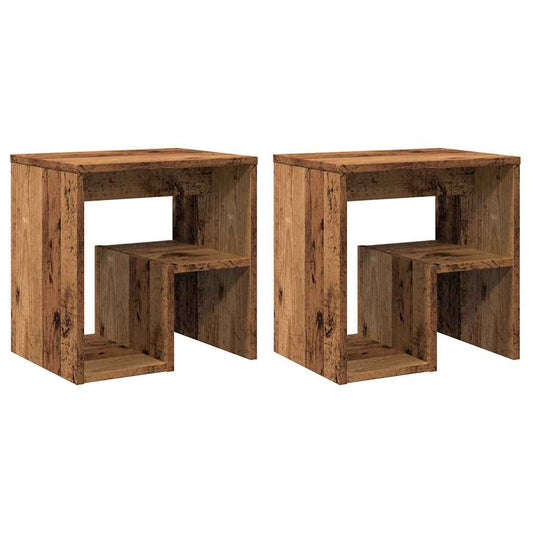 Bedside Cabinets 2 pcs Old Wood 40x30x40 cm Engineered Wood