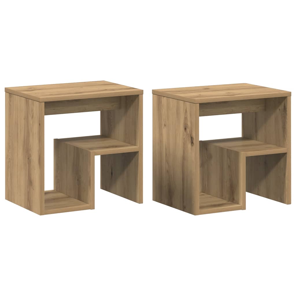 Bedside Cabinets 2 pcs Artisan Oak 40x30x40 cm Engineered Wood