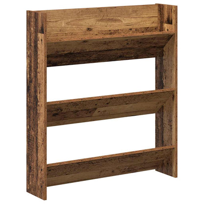 Wall Shoe Cabinet Old Wood 80x18x90 cm Engineered Wood