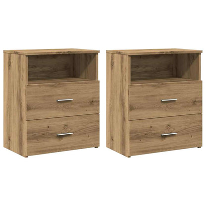 Bedside Cabinets 2 pcs Artisan Oak 50x32x60cm Engineered Wood
