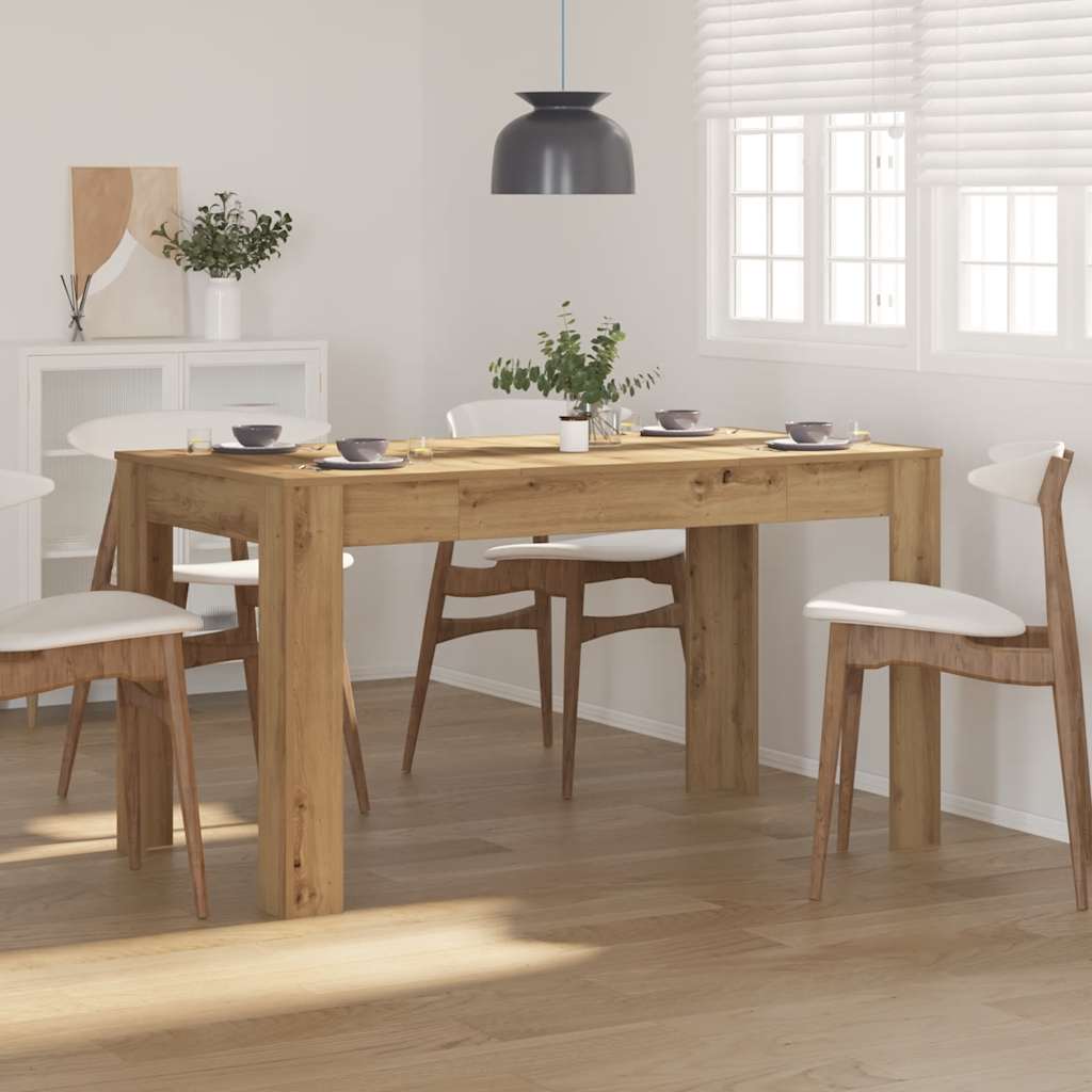 Dining Table Artisan Oak 140x74.5x76 cm Engineered Wood