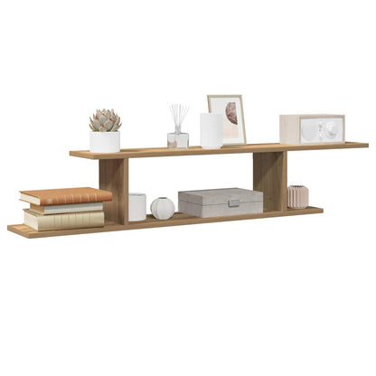 Wall-Mounted TV Shelf Artisan Oak 125x18x23 cm Engineered Wood