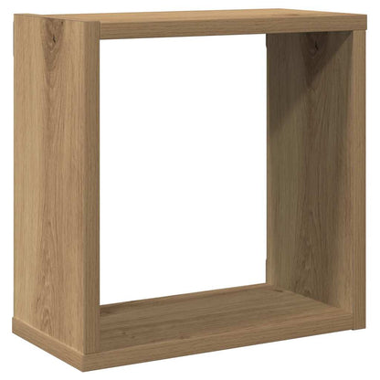 Wall Cube Shelves 2 pcs Artisan Oak 30x15x30 cm Engineered Wood