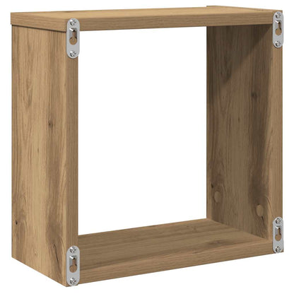 Wall Cube Shelves 2 pcs Artisan Oak 30x15x30 cm Engineered Wood