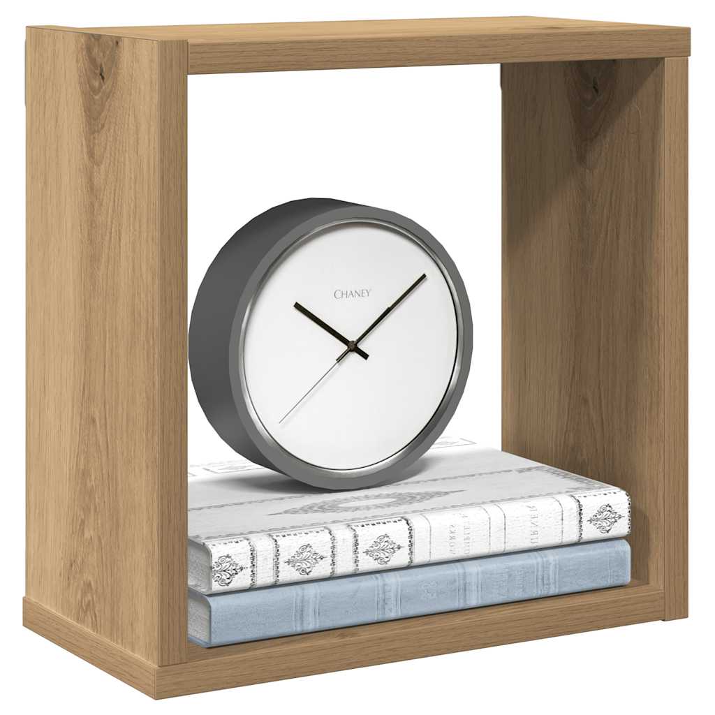 Wall Cube Shelves 2 pcs Artisan Oak 30x15x30 cm Engineered Wood