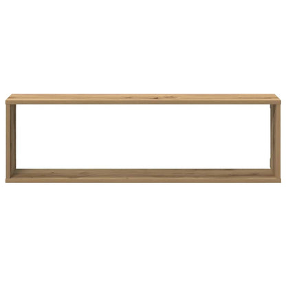 Wall Cube Shelves 2 pcs Artisan Oak 100x15x30 cm Engineered Wood