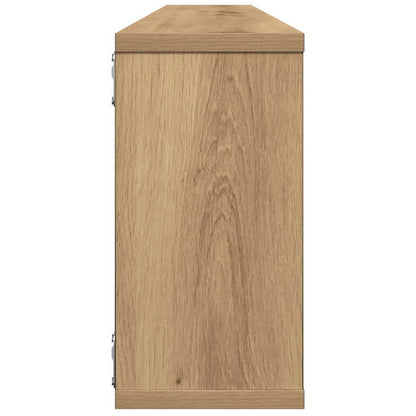 Wall Cube Shelves 2 pcs Artisan Oak 100x15x30 cm Engineered Wood