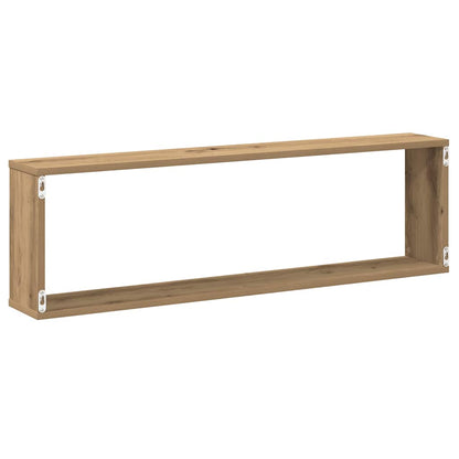 Wall Cube Shelves 2 pcs Artisan Oak 100x15x30 cm Engineered Wood