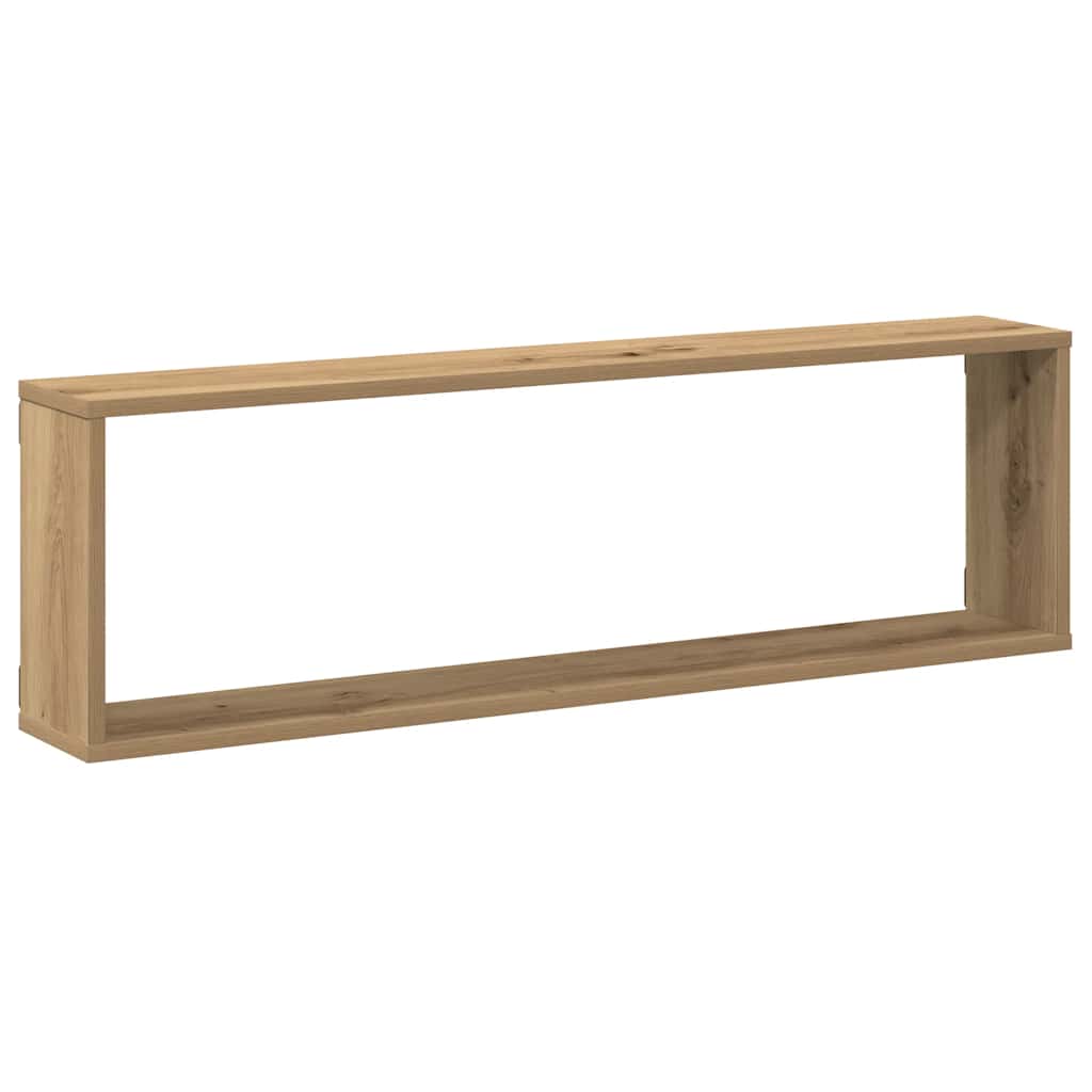 Wall Cube Shelves 4 pcs Artisan Oak 100x15x30 cm Engineered Wood