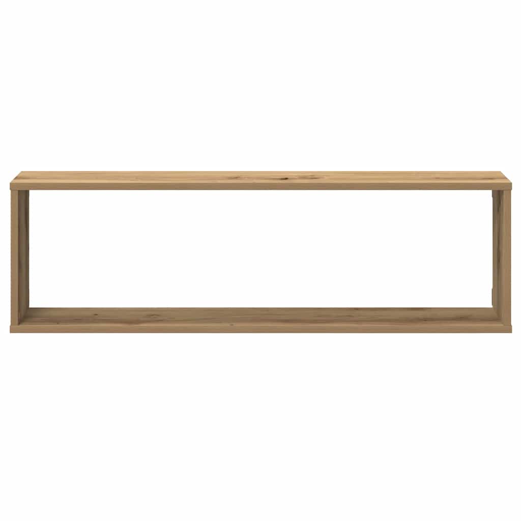 Wall Cube Shelves 4 pcs Artisan Oak 100x15x30 cm Engineered Wood