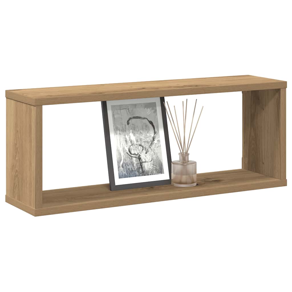 Wall Cube Shelves 4 pcs Artisan Oak 60x15x23 cm Engineered Wood