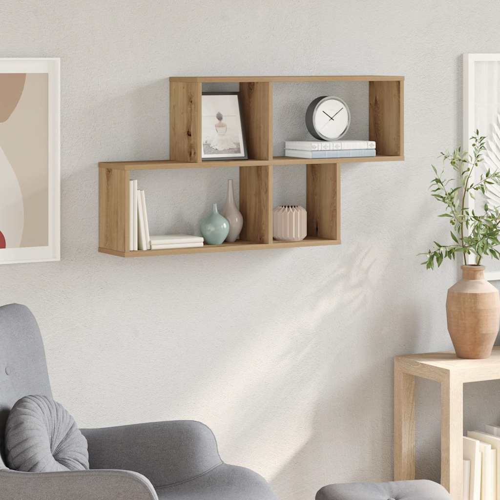 Wall Shelf Artisan Oak 100x18x53 cm Engineered Wood