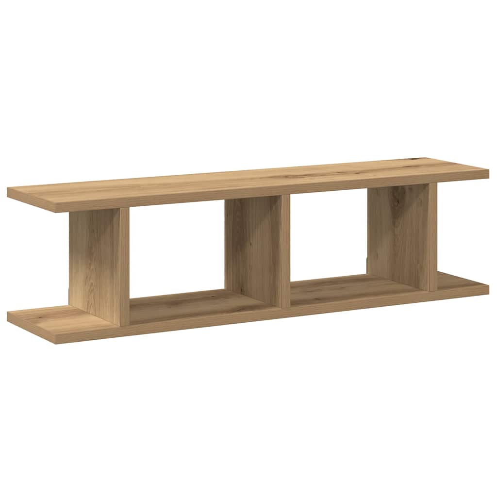 Wall Shelves 2 pcs Artisan Oak 75x18x20 cm Engineered Wood