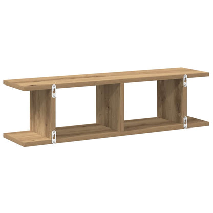 Wall Shelves 2 pcs Artisan Oak 75x18x20 cm Engineered Wood