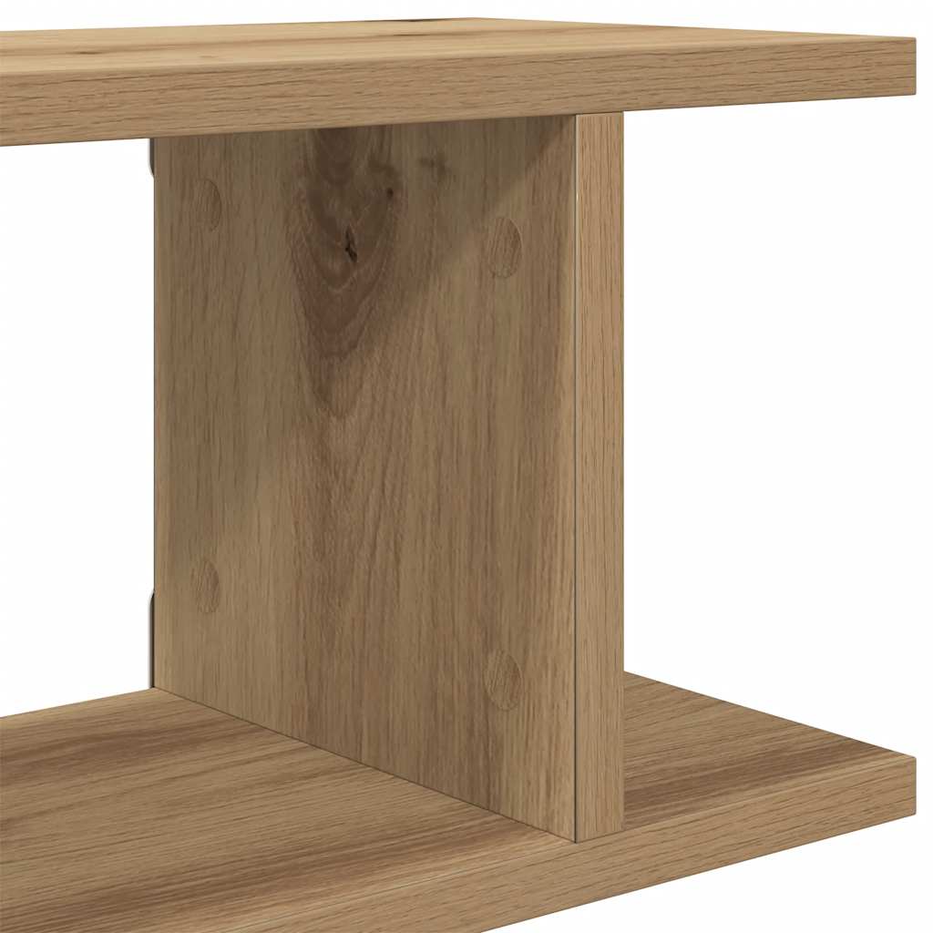 Wall Shelves 2 pcs Artisan Oak 75x18x20 cm Engineered Wood