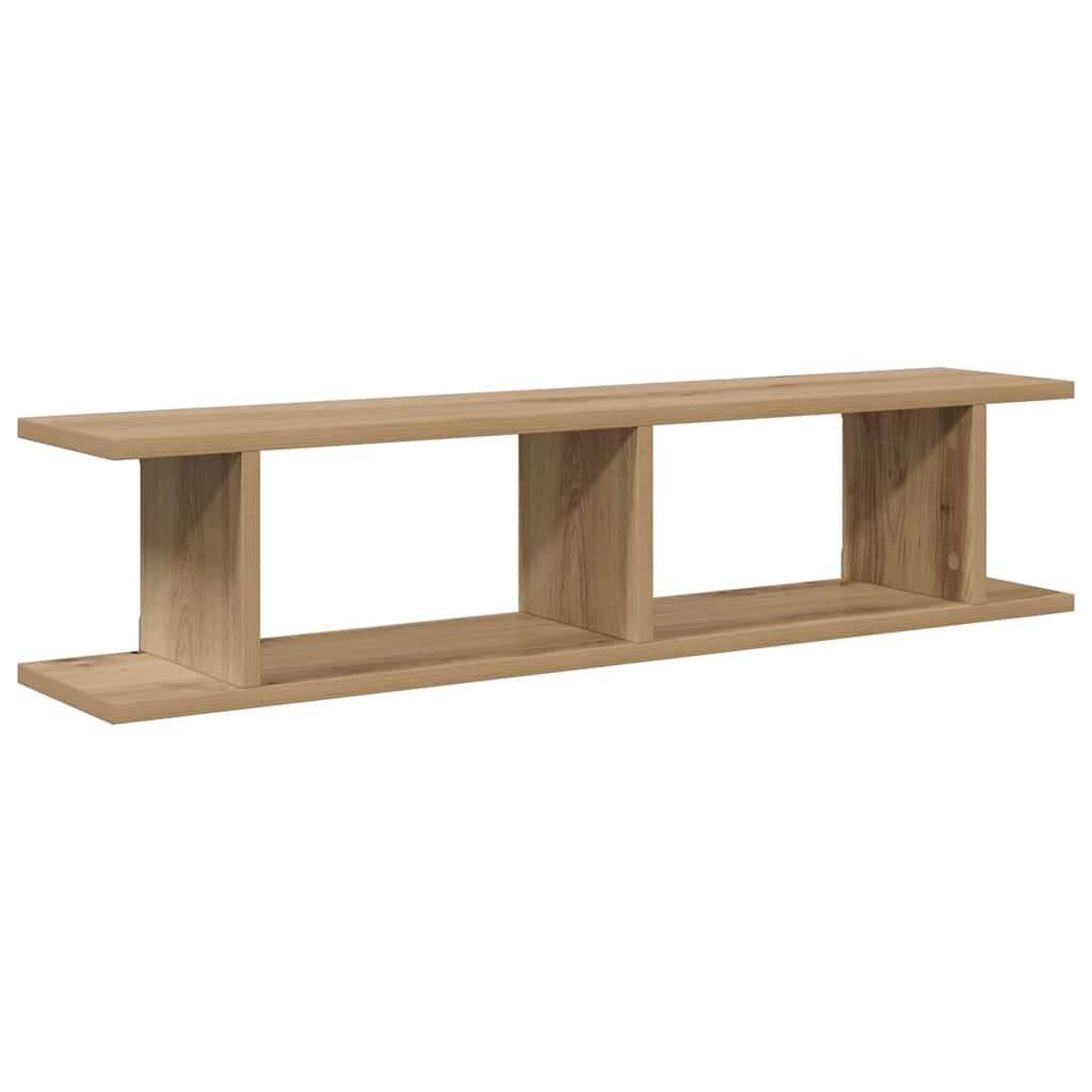 Wall Shelves 2 pcs Artisan Oak 90x18x20 cm Engineered Wood