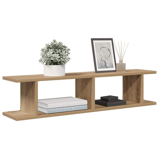 Wall Shelves 2 pcs Artisan Oak 90x18x20 cm Engineered Wood