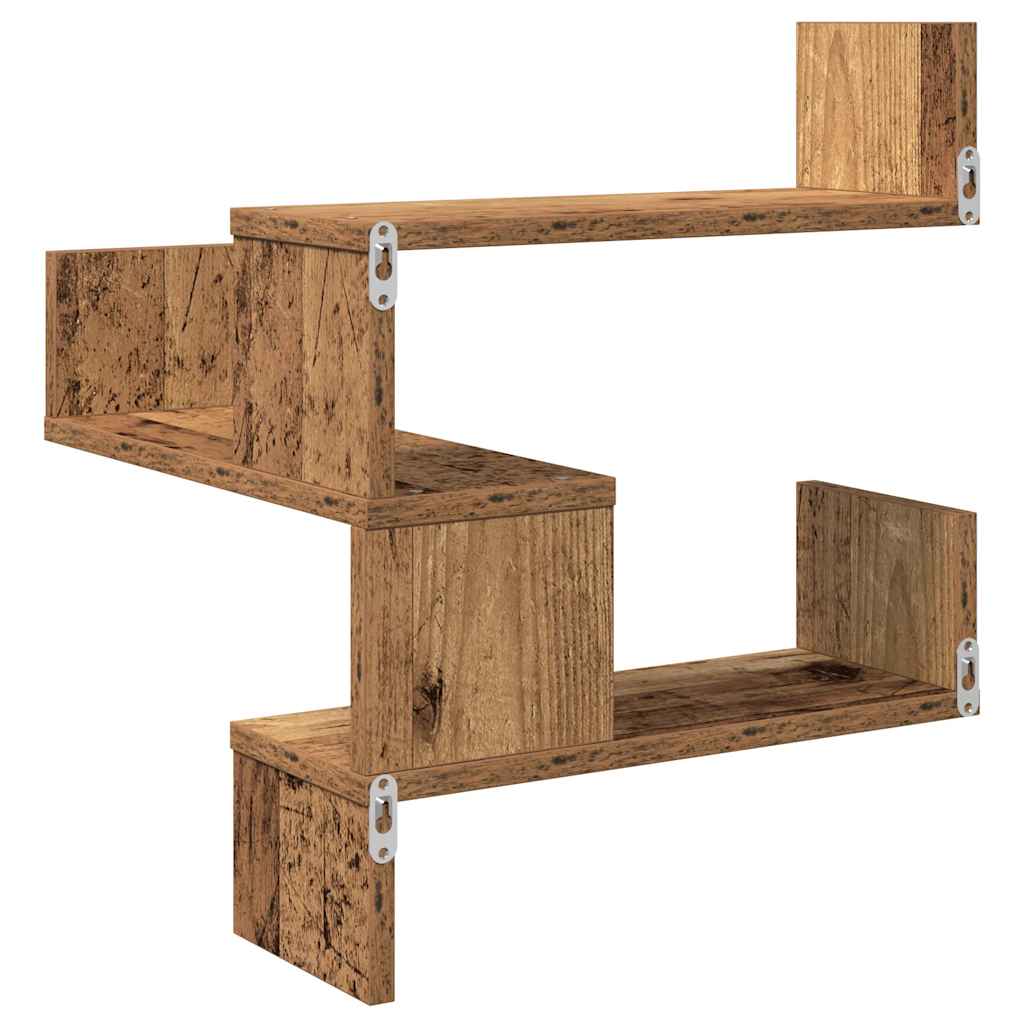 Wall Shelf Wall-Mounted Old Wood 40 x 40 x 49.5 cm