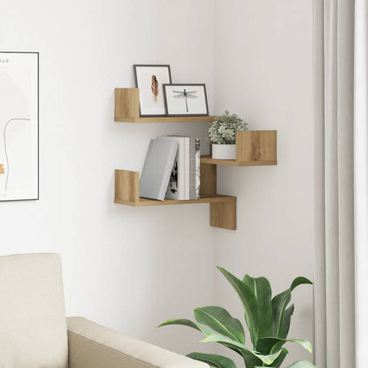 Wall Corner Shelf Artisan Oak 40x40x49.5 cm Engineered Wood