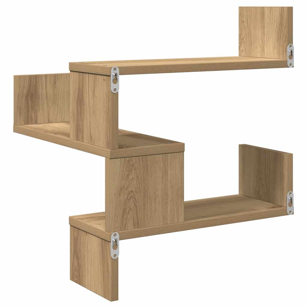 Wall Corner Shelf Artisan Oak 40x40x49.5 cm Engineered Wood