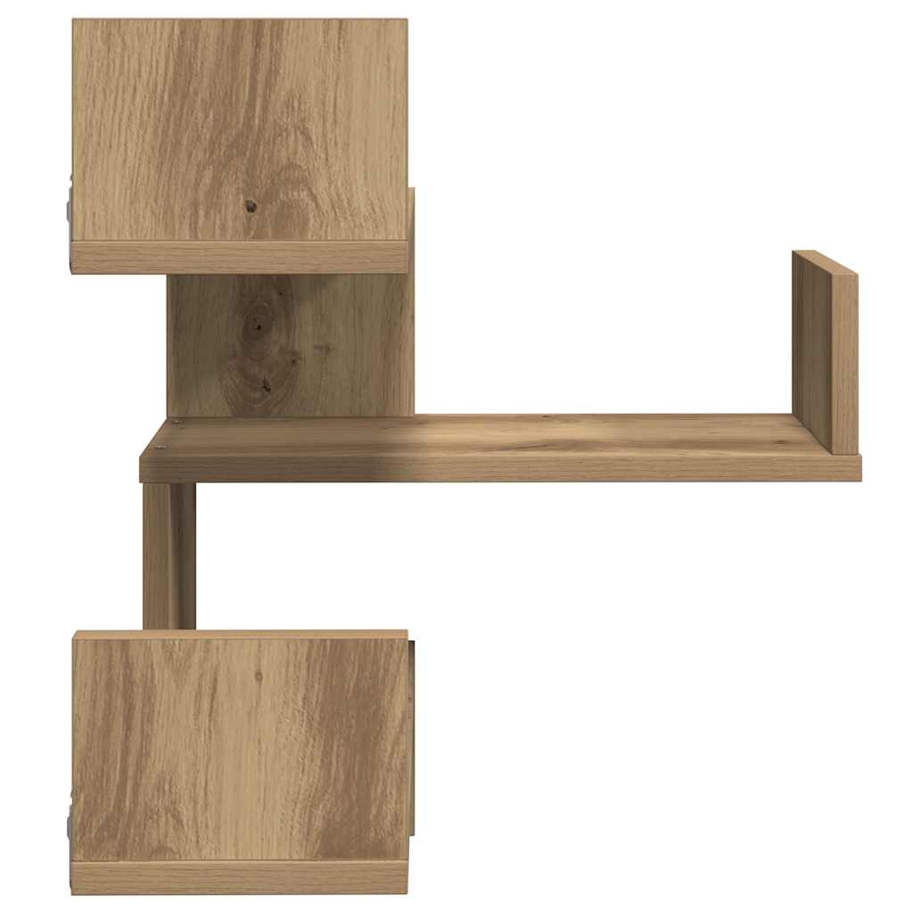 Wall Corner Shelves 2 pcs Artisan Oak 40x40x49,5 cm Engineered Wood