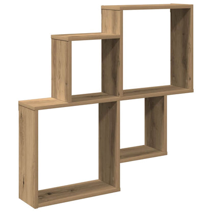 Wall Shelf Artisan Oak 80x15x78.5 cm Engineered Wood