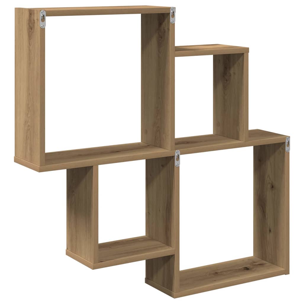Wall Shelf Artisan Oak 80x15x78.5 cm Engineered Wood