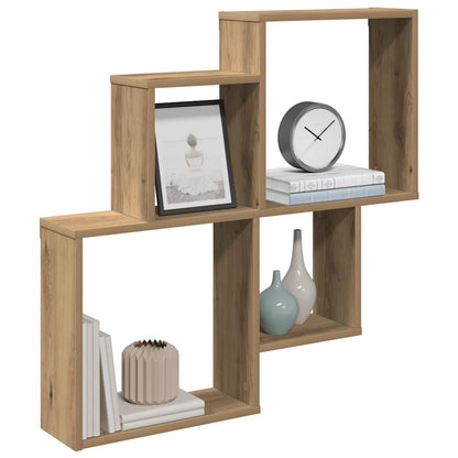 Wall Shelf Artisan Oak 80x15x78.5 cm Engineered Wood