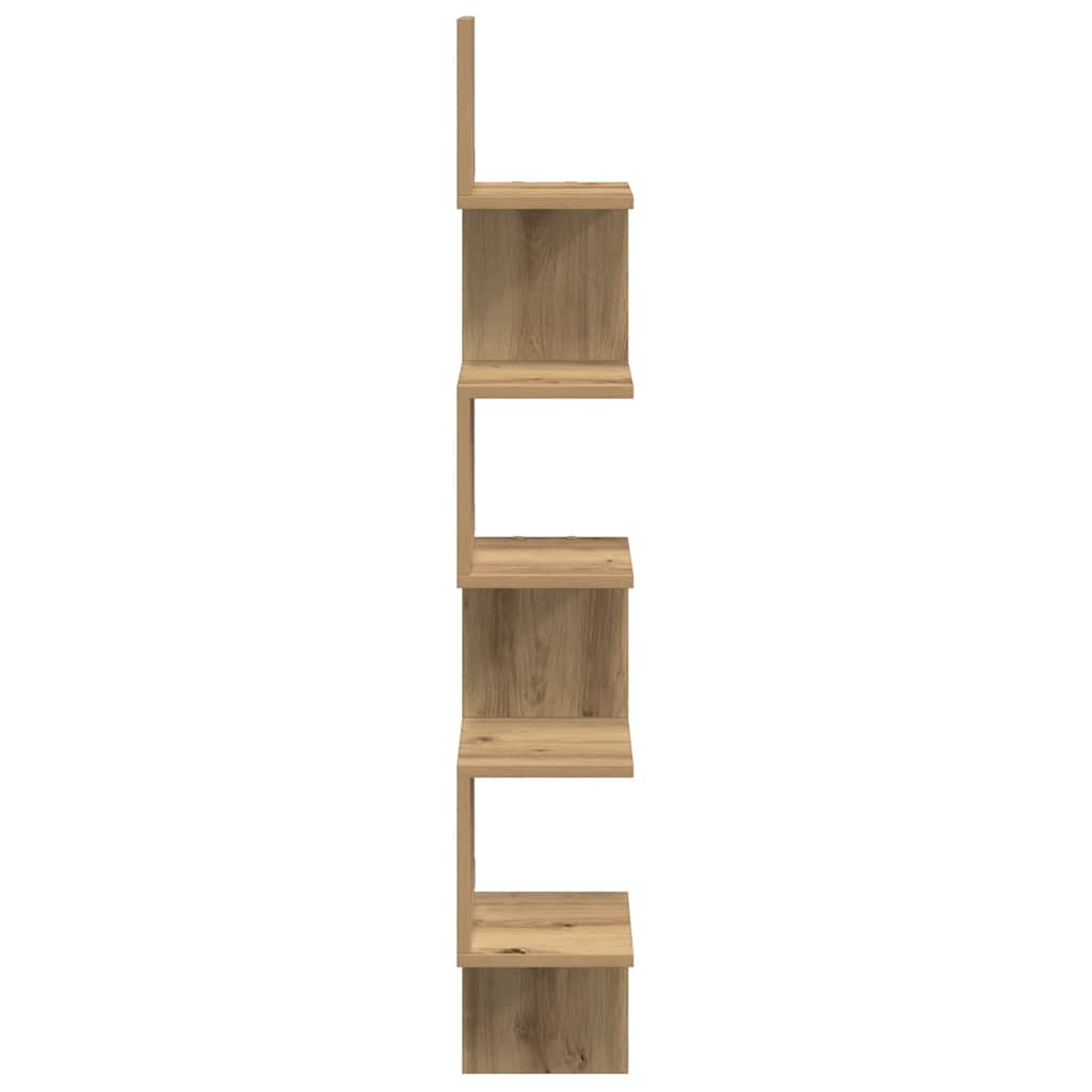 Wall Corner Shelf Artisan Oak 20x20x127,5 cm Engineered Wood