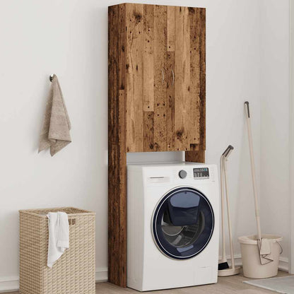 Washing Machine Cabinet Old Wood 64x25,5x190 cm