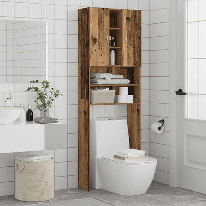 Washing Machine Cabinet Old Wood 64x25,5x190 cm