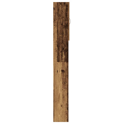 Washing Machine Cabinet Old Wood 64x25,5x190 cm
