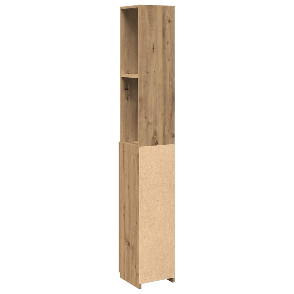 Bathroom Cabinet Artisan Oak 25x25x170 cm Engineered Wood