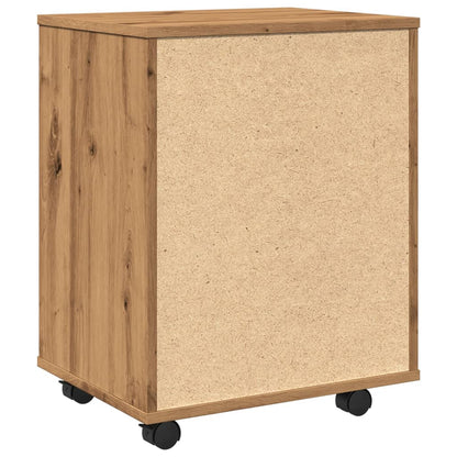 Rolling Cabinet Artisan Oak 46x36x59 cm Engineered Wood