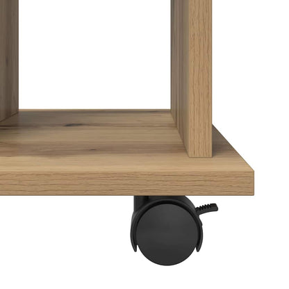Rolling Cabinet Artisan Oak 60x45x60 cm Engineered Wood