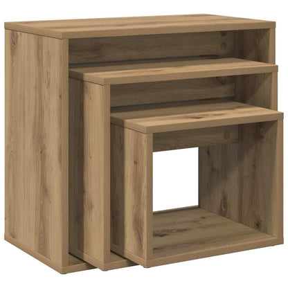 Nesting Tables 3 pcs Artisan Oak Engineered Wood