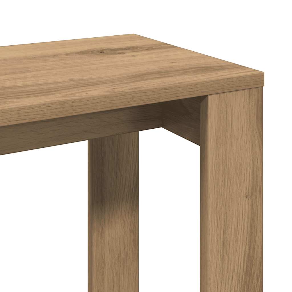 Nest of Tables 3 pcs Artisan Oak Engineered Wood