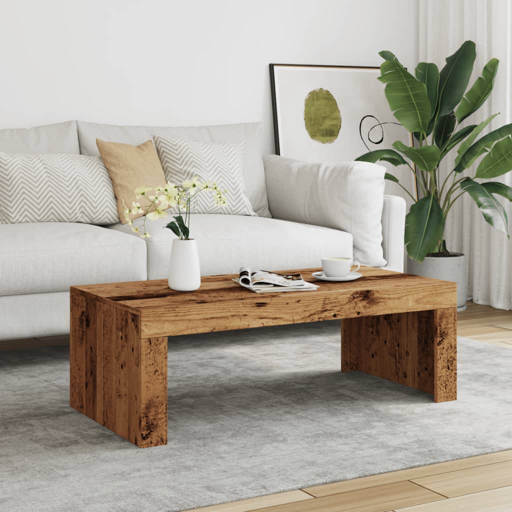 Coffee Table Old Wood 102x50x35 cm Engineered Wood