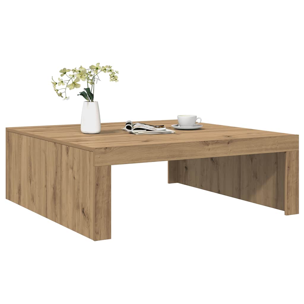 Coffee Table Artisan Oak 100x100x35 cm Engineered Wood