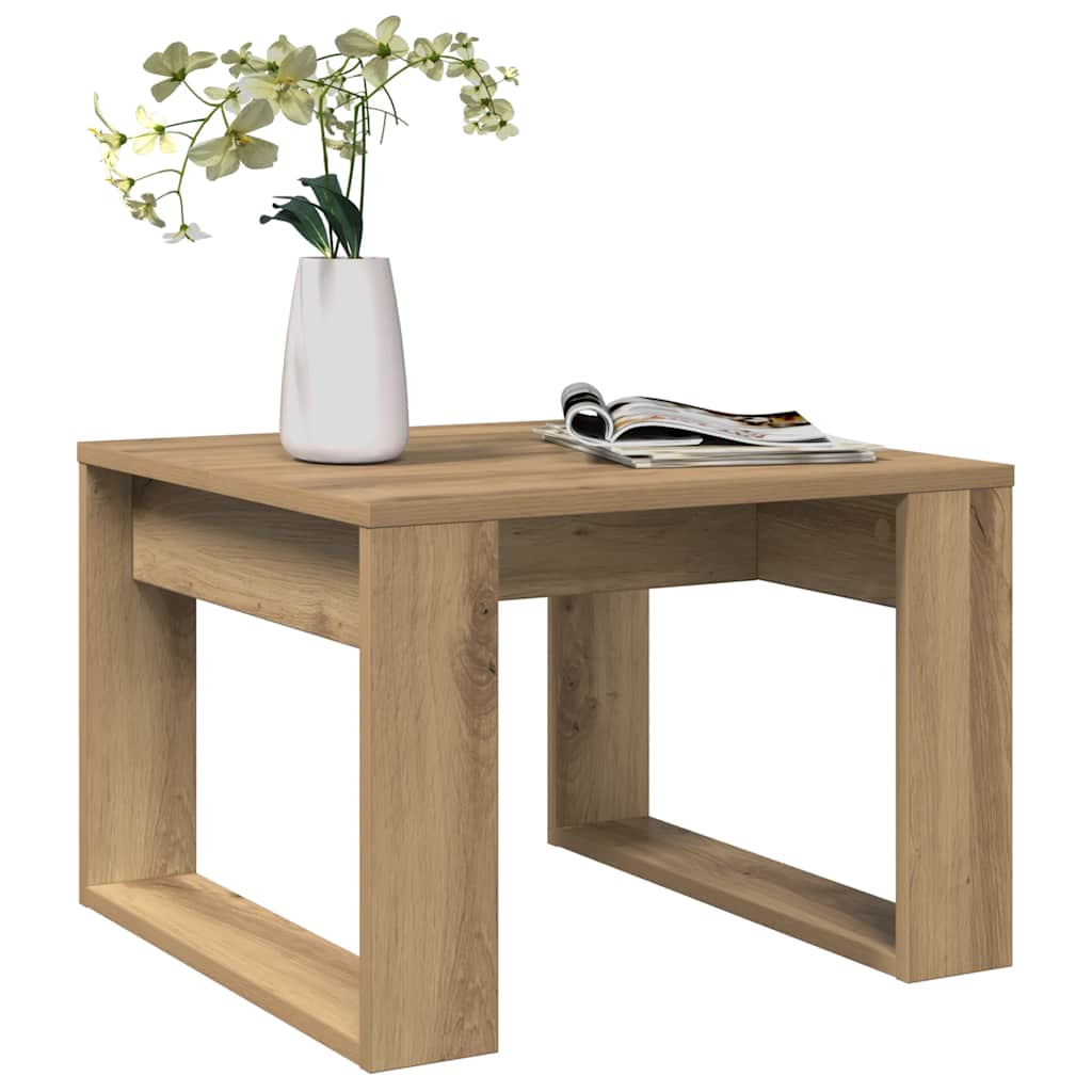 Side Table Artisan Oak 50x50x35 cm Engineered Wood