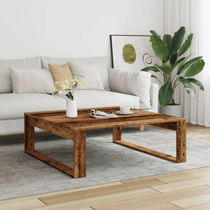 Coffee Table Old Wood 100x100x35 cm Engineered Wood