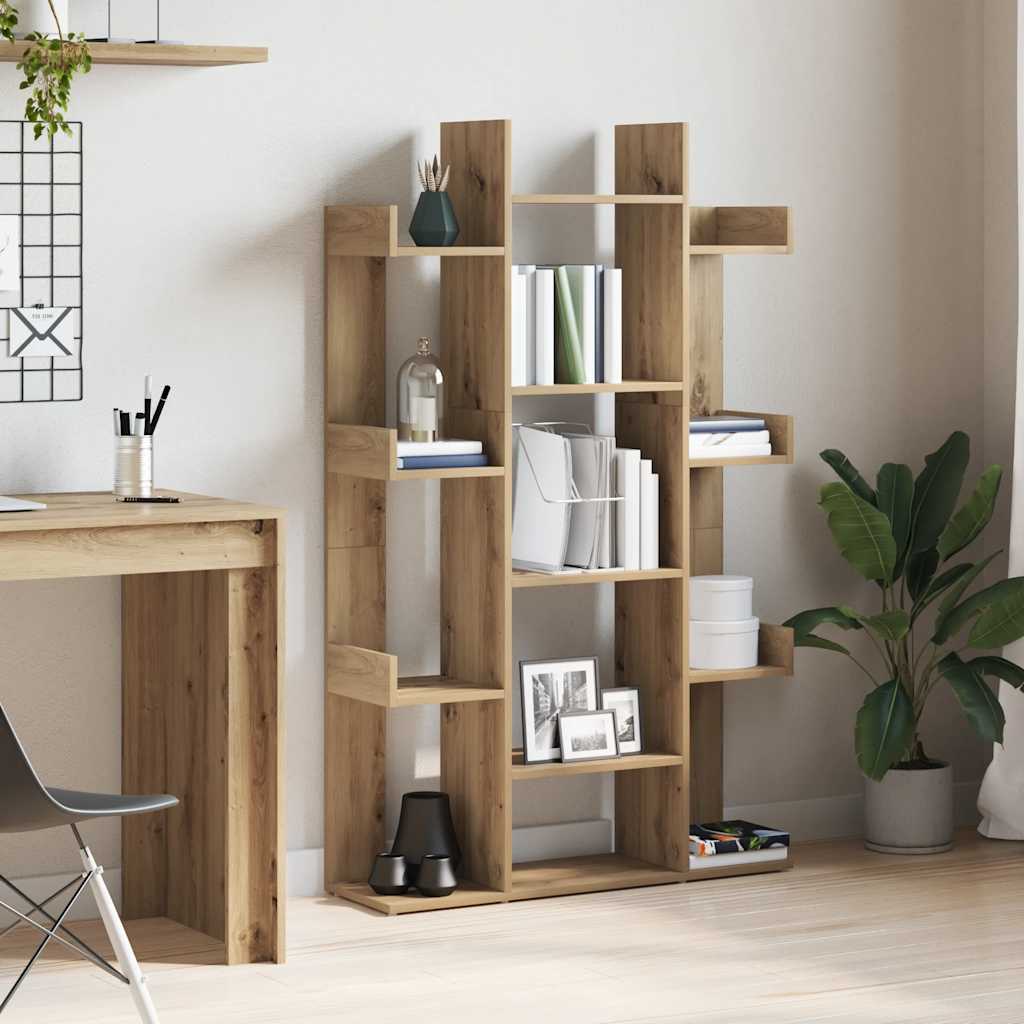 Book Cabinet Artisan Oak 86x25,5x140 cm Engineered Wood