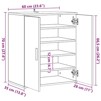 Shoe Cabinet Old Wood 60x35x70 cm Engineered Wood