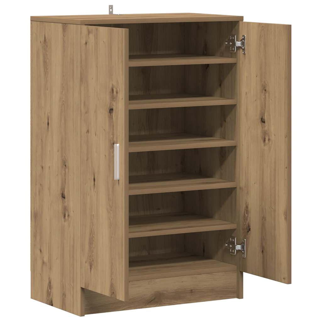 Shoe Cabinet Artisan Oak 60x35x92 cm Engineered Wood