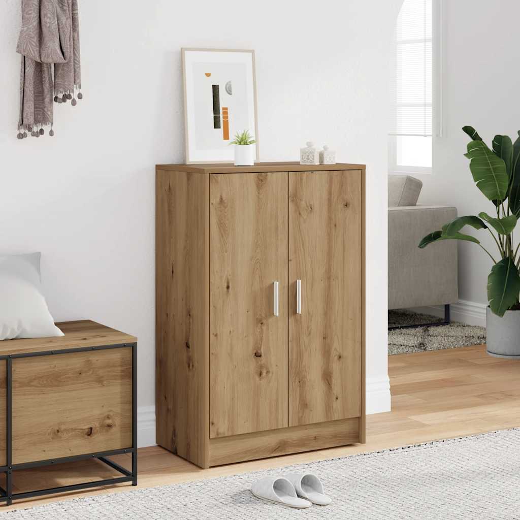 Shoe Cabinet Artisan Oak 60x35x92 cm Engineered Wood