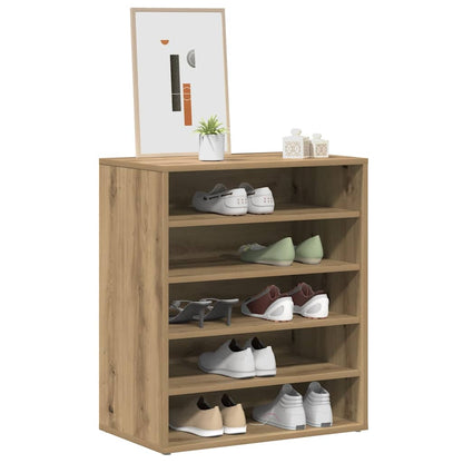 Shoe Cabinet Artisan Oak 60x35x70 cm Engineered Wood